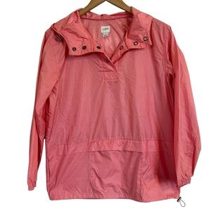 J. Crew Factory Packable Popover Jacket Coral Pink Women’s Size XS
